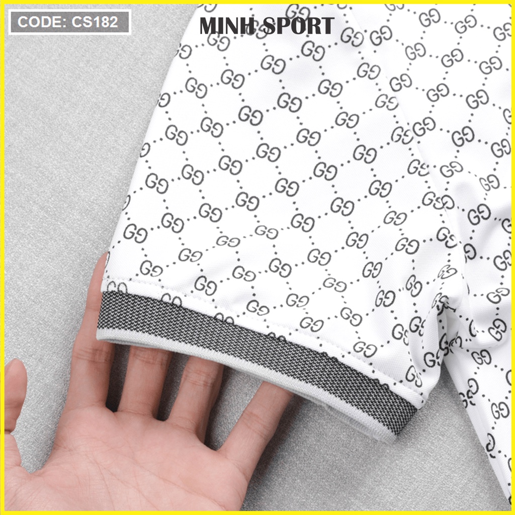 Áo Thun Polo Nam Cổ Bẻ Ngắn Tay In Họa Tiết Thời Trang Basic, Mặc Cực Mát mã AO.34