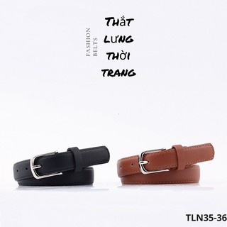 [CÓ BẤM THÊM LỖ THEO YÊU CẦU] Thắt lưng nữ bản nhỏ trơn, khóa vuông (dài 95cm)