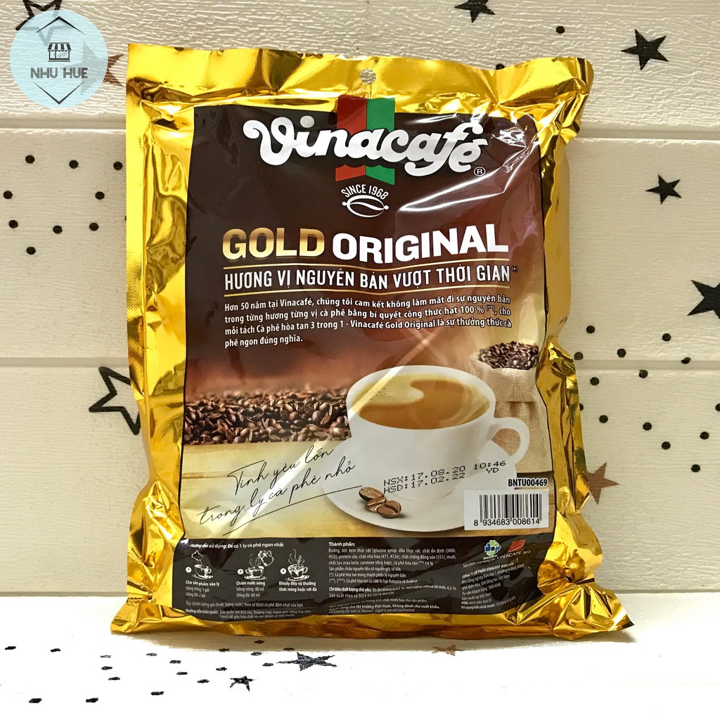Cà phê VinaCafe Gold Original 3in1 (túi 24 gói x 20g)
