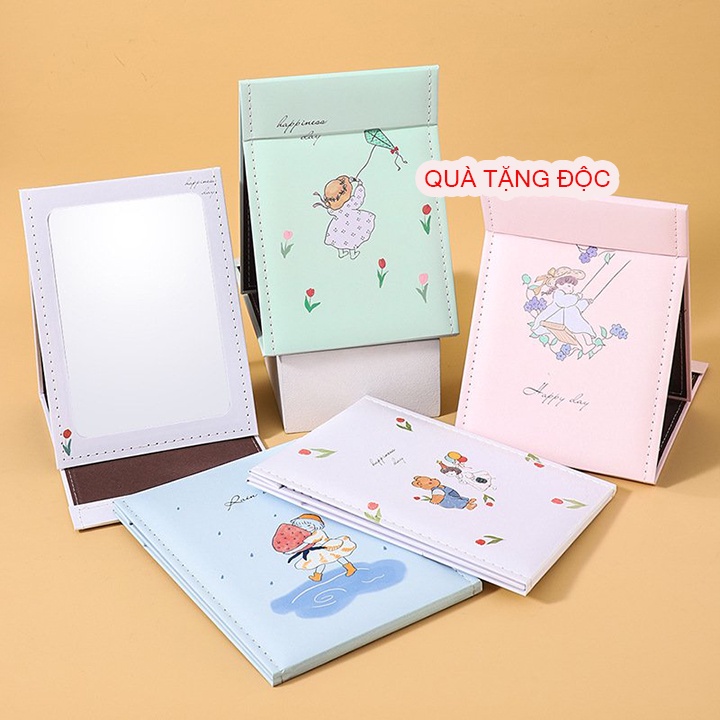 Gương giấy size to full màn cao cấp để bàn trang điểm, gấp gọn mang theo tiện lợi