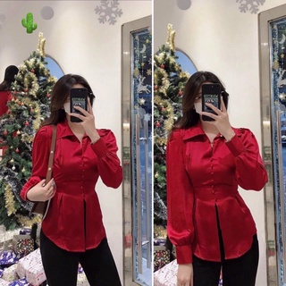 ÁO SƠ MI LỤA XẺ TÀ CỘT NƠ SAU LƯNG .CHẤT LỤA TUYẾT NHUNG CAO CẤP
