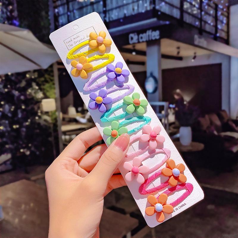 Set 10 kẹp tóc nhiều kiểu dáng dễ thương dành cho bé gái
