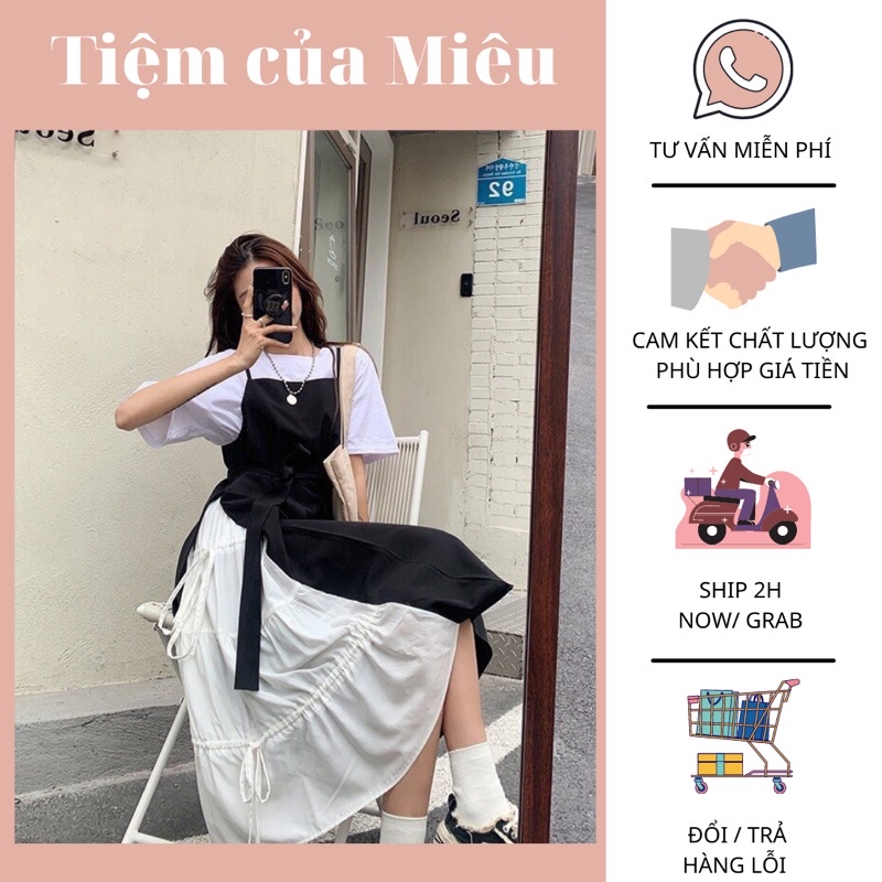 SET VÁY YẾM 2 LỚP + CROPTOP