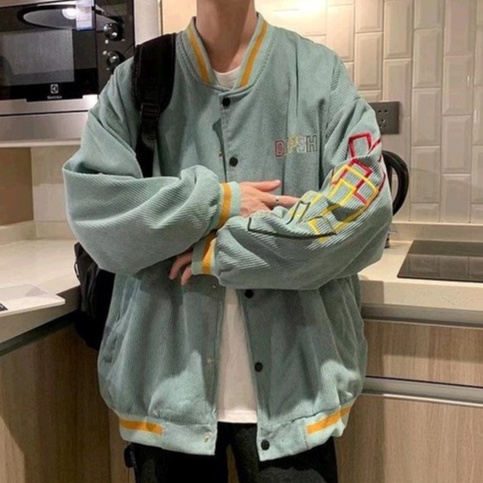 Áo khoác bomber nam oversize thời trang ulzzang hàn quốc áo bóng chày nam bomber form rộng phong cách học sinh sinh viên