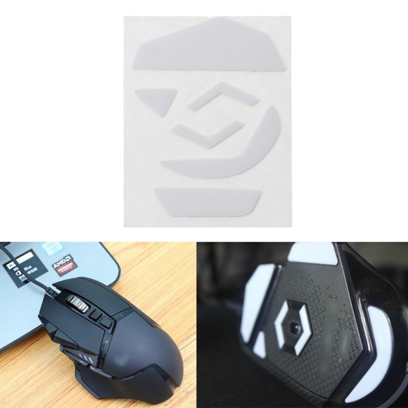 1 Cặp Miếng Dán Chân Chuột Máy Tính Viền Cong Cho G502 Mouse Glides Edge