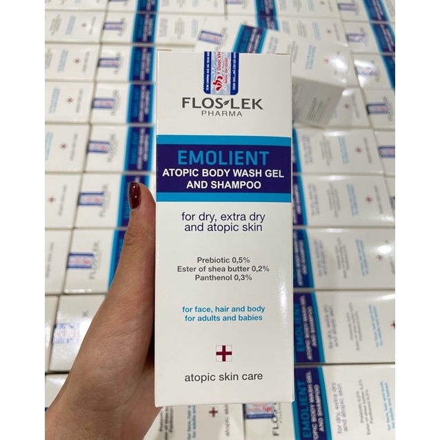 Gel tắm gội Floslek Emolient Atopic Body Wash Gel and Shampoo Cho Da Viêm Da Cơ Địa, Da Khô