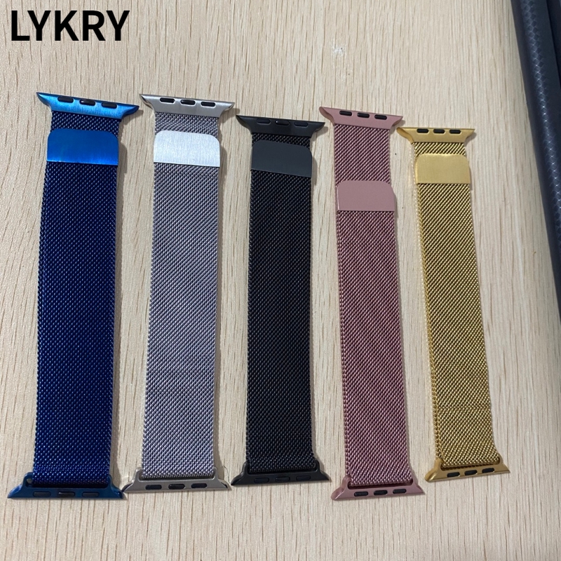 Dây đồng hồ thay thế LYKRY silicone đơn màu dành cho IWATCH 5 IWO 8 IWO 12 PRO W68 T500 Q99 W55