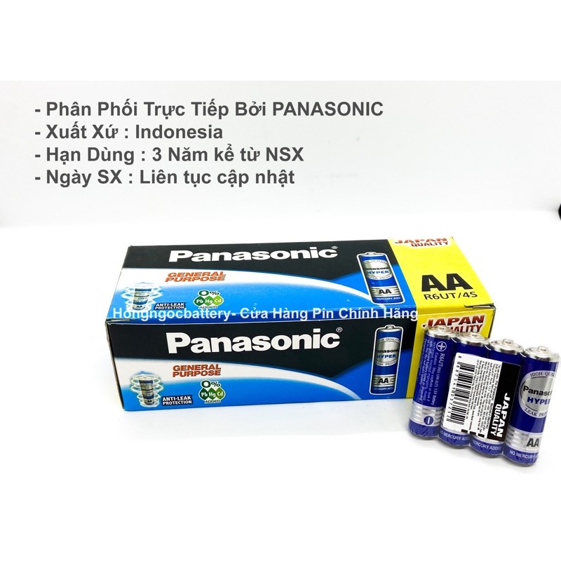 Hộp Pin AA 1,5V Panasonic R6UT/4S - Hàng chính hãng