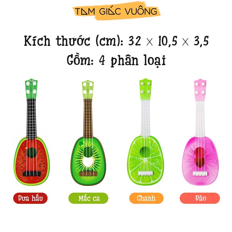 Đàn Ukulele Đồ Chơi Nhiều Màu Sắc Guitar Hình Hoa Quả Dễ Thương Cho Bé Phát Triển Âm Nhạc