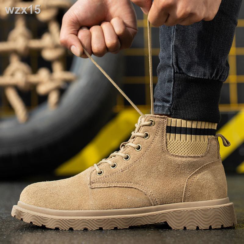 Giày bảo hộ lao động nam chuyên dụng cho thợ hàn điện, chống bỏng, nhẹ, mài mòn, va đập, xỏ khuyên, trượt mùa th
