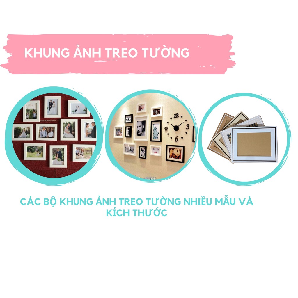 (Mặt khung bằng mica) Khung ảnh để bàn,khung ảnh treo tường màu ánh kim bạc chất liệu đẹp}}-