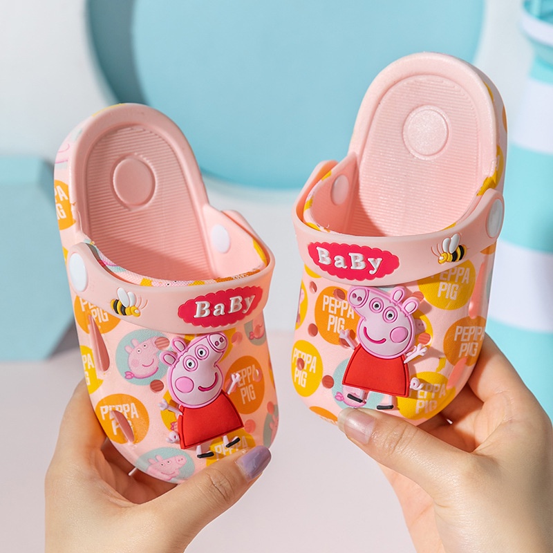 Dép sục Peppa pig cho bé trai bé gái, sục heo pepa mềm nhẹ cho bé 1-4 tuổi Tulastore