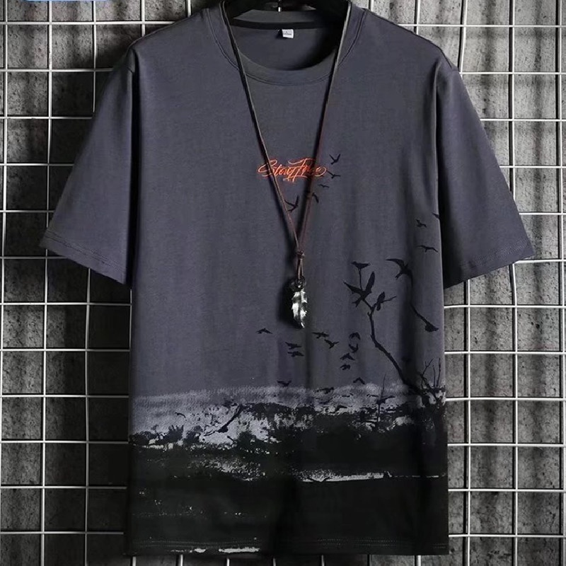 Áo Thun Tay Ngắn Dáng Rộng In Họa Tiết Phong Cách Hip Hop Hàn Quốc Cá Tính Cho Nam