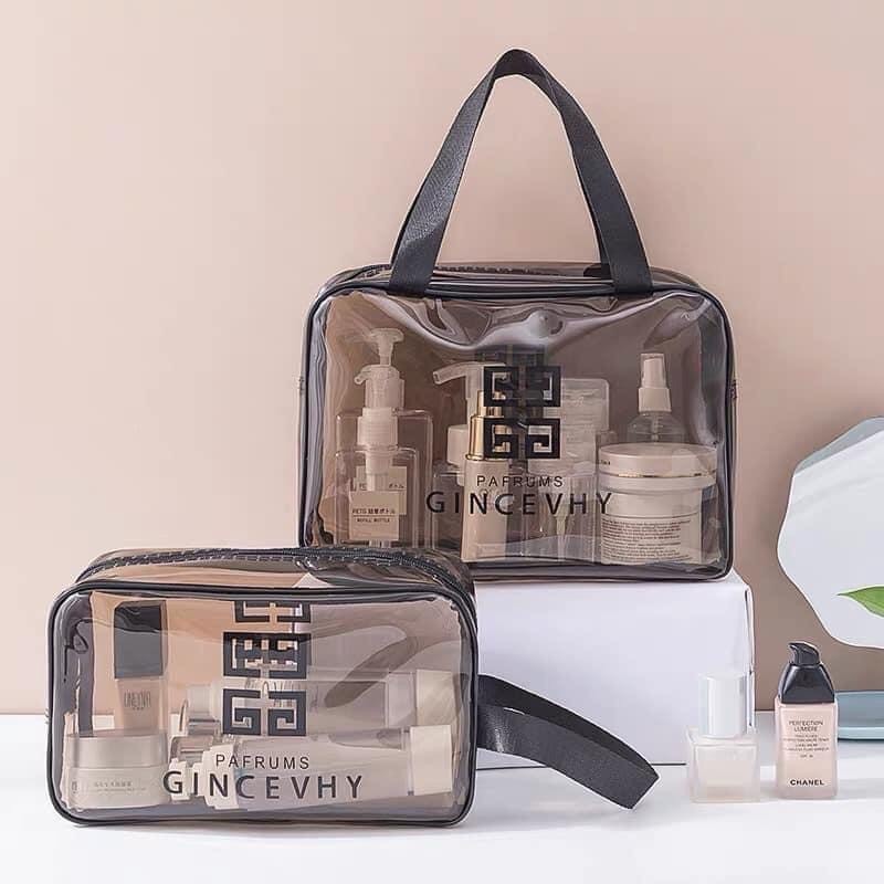 Set 3 Túi Đựng Mỹ Phẩm Trong Suốt Chống Thấm Nước Đa Dạng Kích Thước Đi Biển Đi Bơi Tiện Lợi Du Lịch