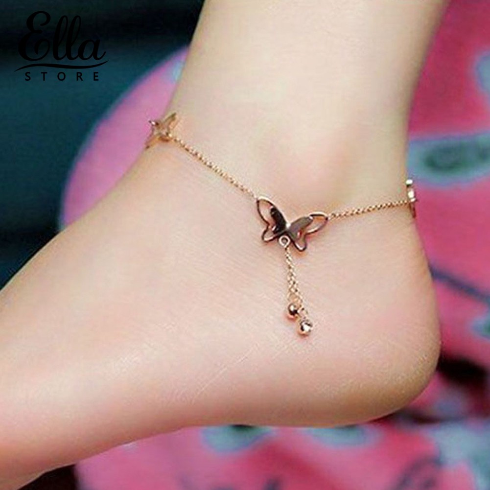 Vòng đeo chân hình bướm xinh xắn dành cho nữ