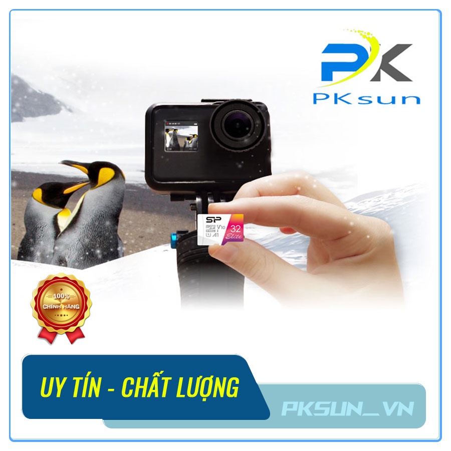 Thẻ nhớ Micro SD cho Camera điện thoại 32GB Silicon Power tốc độ cao 100MBs Class 10 UHS-I U1 | BH 5 năm