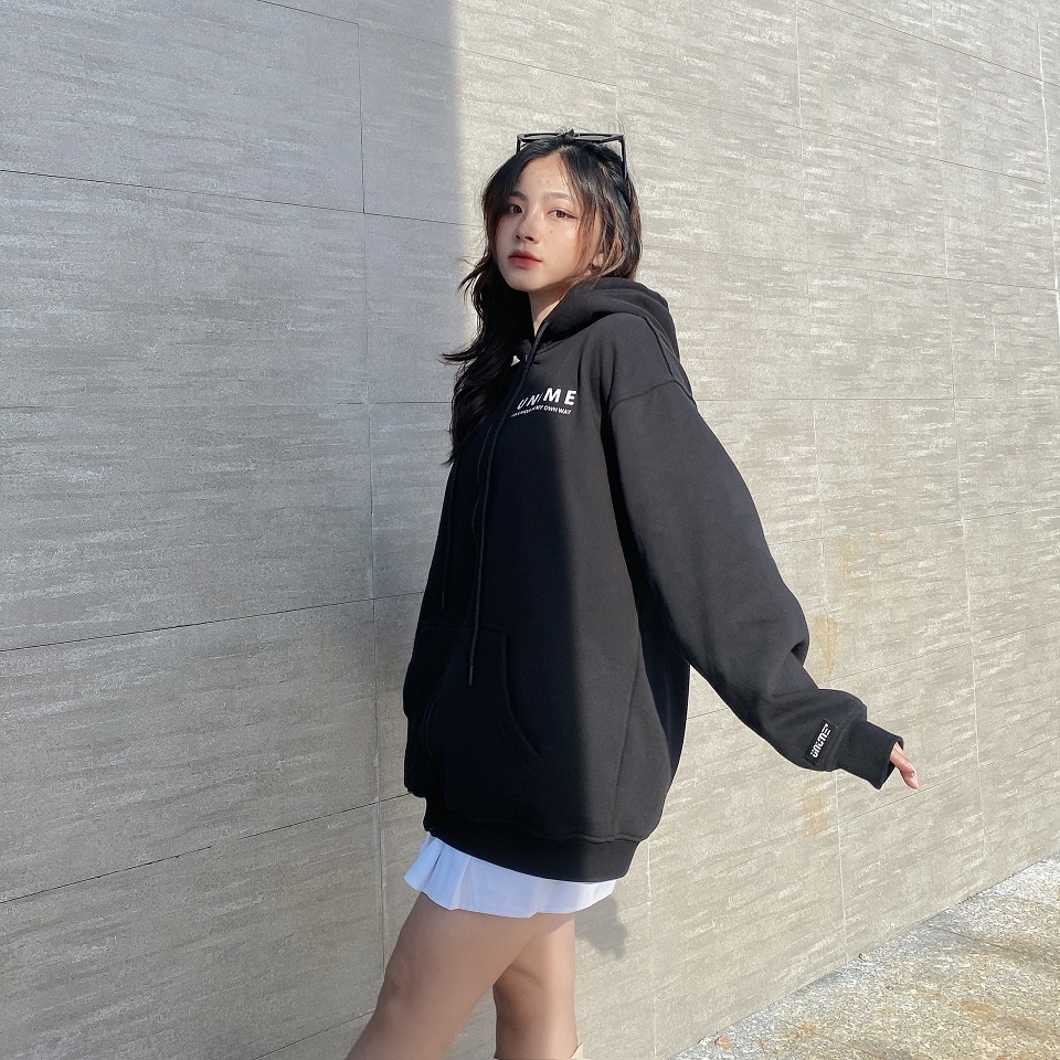 Áo khoác dây kéo Unime Hoodie Zip Flex 1.0 - Màu Đen