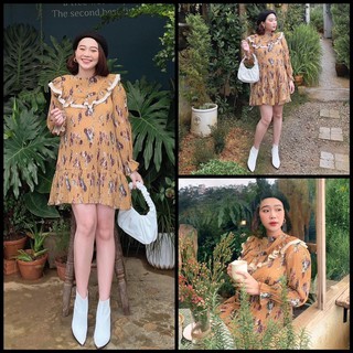 Đầm hoa dáng suông mix viền ren dễ thương🌸 Ảnh thật