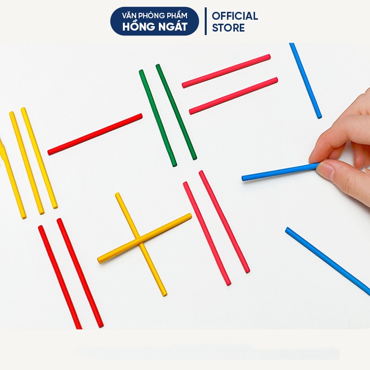 Que tính học toán cho bé, bộ 100 que tính mini bằng gỗ đồ dùng học tập văn phòng phẩm làm quà tặng học sinh QT07