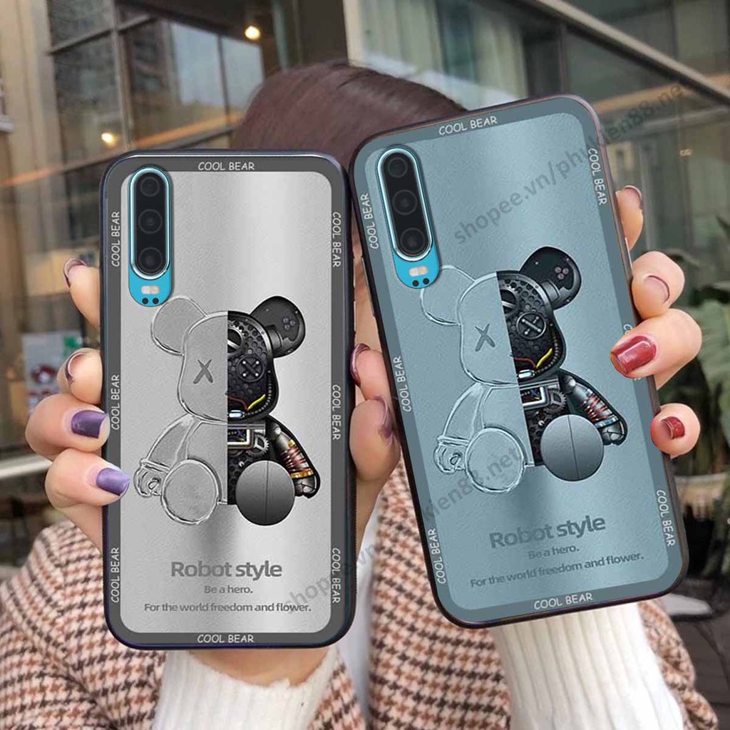 Ốp Huawei P30 / P30 Pro bear, k@ws thương hiệu phong cách ốp lưng thời trang cao cấp