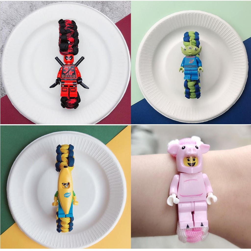 Vòng tay Paracord Minifigure Buzz Lightyear, venom, batman, các nhân vật hoạt hình dễ thương