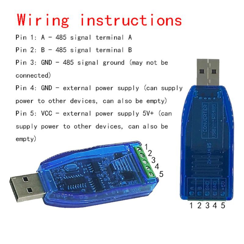 HSV Industrial Grade USB to RS485 Communication Module Converter Serial Port Line Converter TVS Protection