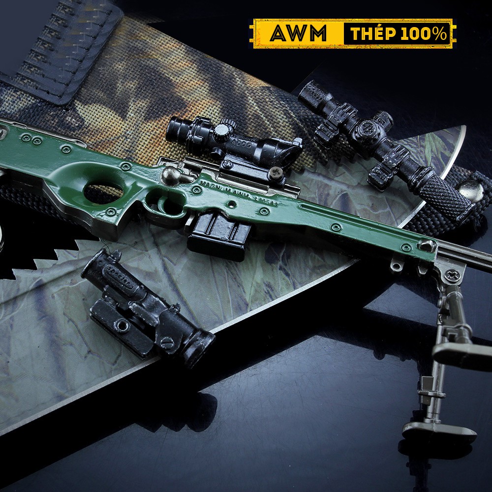 Mô Hình PUBG AWM Classic Tặng Kèm 3 Scope Và Kệ Trưng Bày 19cm