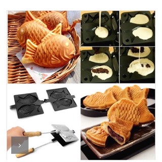 khuôn  nướng bánh  cá  Taiyaki Nhật  Bản chống  dính  Huỳnh Anh