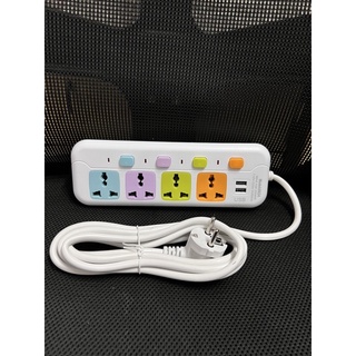 Ổ điện đa năng 4 ổ cắm 2 usb dây 3m