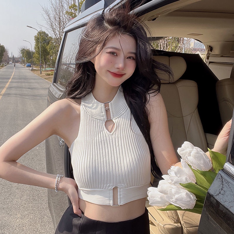 COZOK Áo Tank Top Dệt Kim Sát Nách Thiết Kế Ôm Sát Quyến Rũ