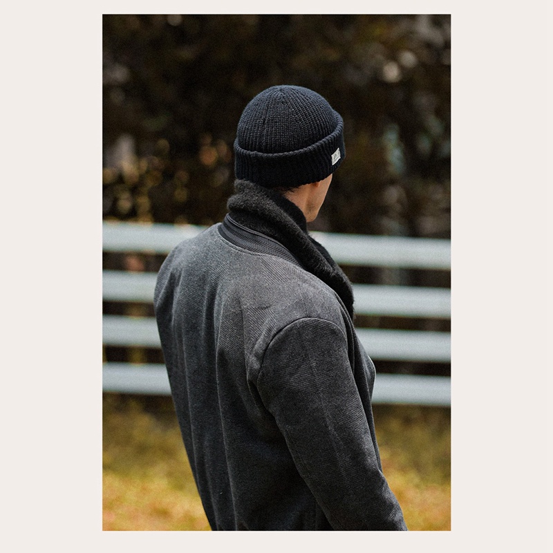 Bbyter Mũ Beanie Dệt Kim Cotton Nguyên Chất Mềm Mại Thoáng Khí Hai Lớp Hợp Thời Trang