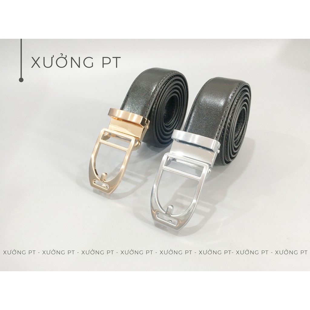 Thắt lưng dây nịt nam da PU BM01 Khóa bấm Cao Cấp - 2 màu vàng , bạc sang chảnh