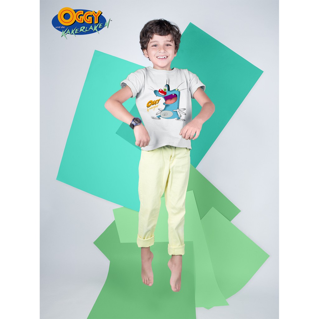 Áo thun Cotton Unisex - Movie - Oggy - Oggy chú mèo vui nhộn