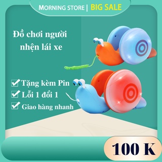 Đồ chơi trẻ em bé trai bé gái ốc sên phát sáng phát nhạc vui nhộn dễ thương có thể dắt đi dạo đi chơi - Morningstore