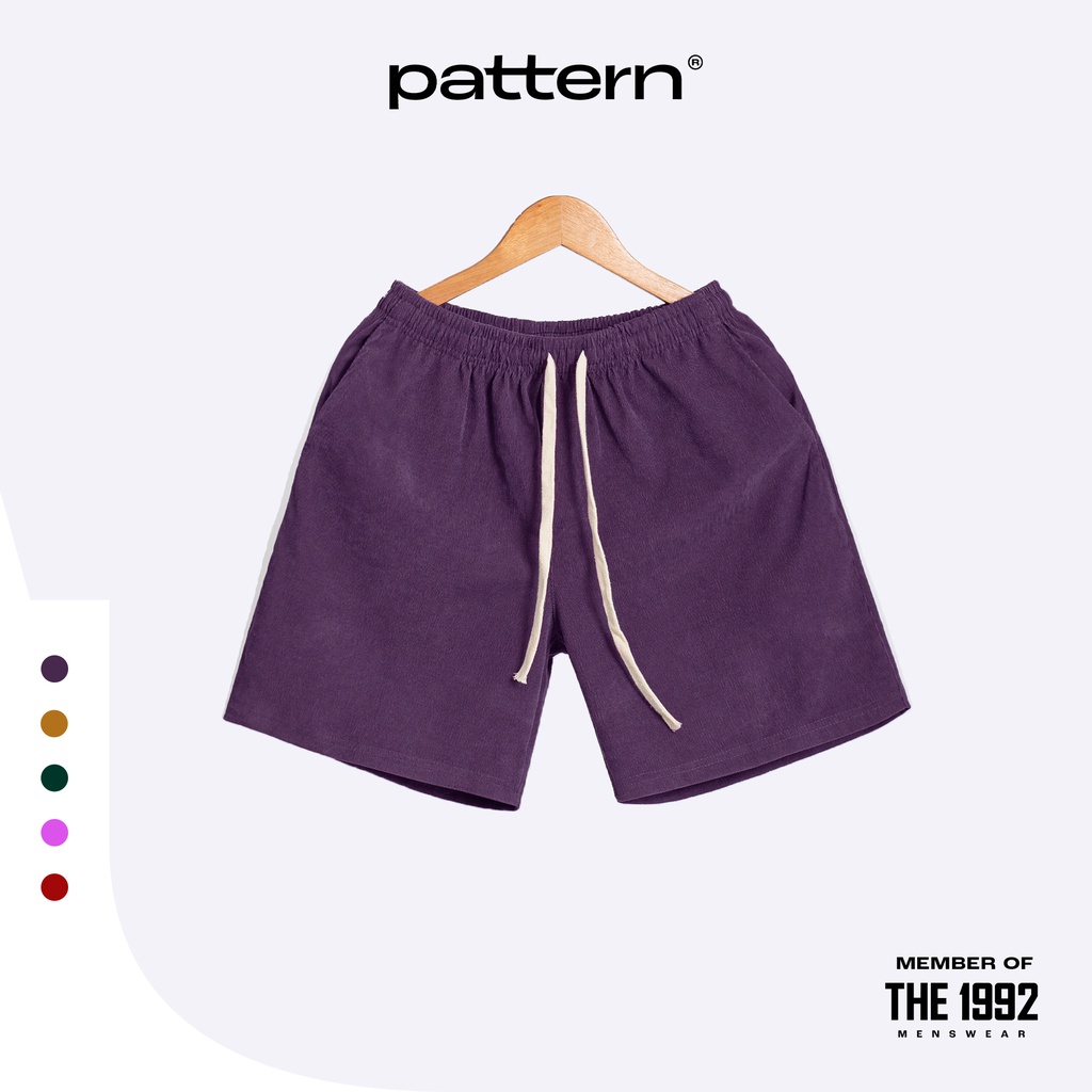Quần đùi nam PATTERN THE 1992 Short vải nhung tăm