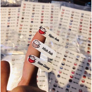 100 sticker tên bé theo yêu cầu ( đặt hàng xong ib shop )