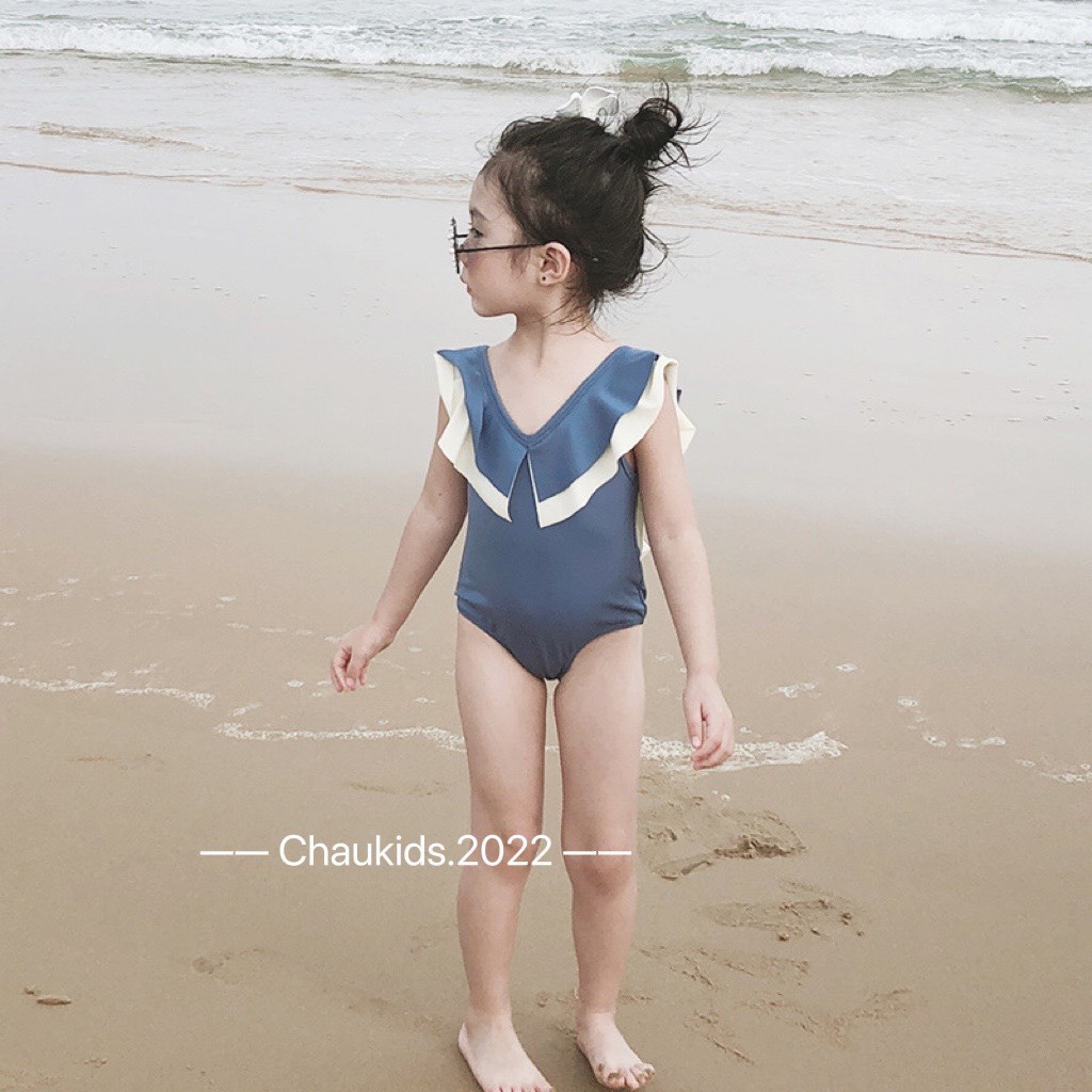 Đồ bơi cho bé gái Binhphuong.Store M58 Đồ boi bé gai liền thân cánh tiên 1 mảnh đi biển Từ 1 2 3 4 5 tuổi