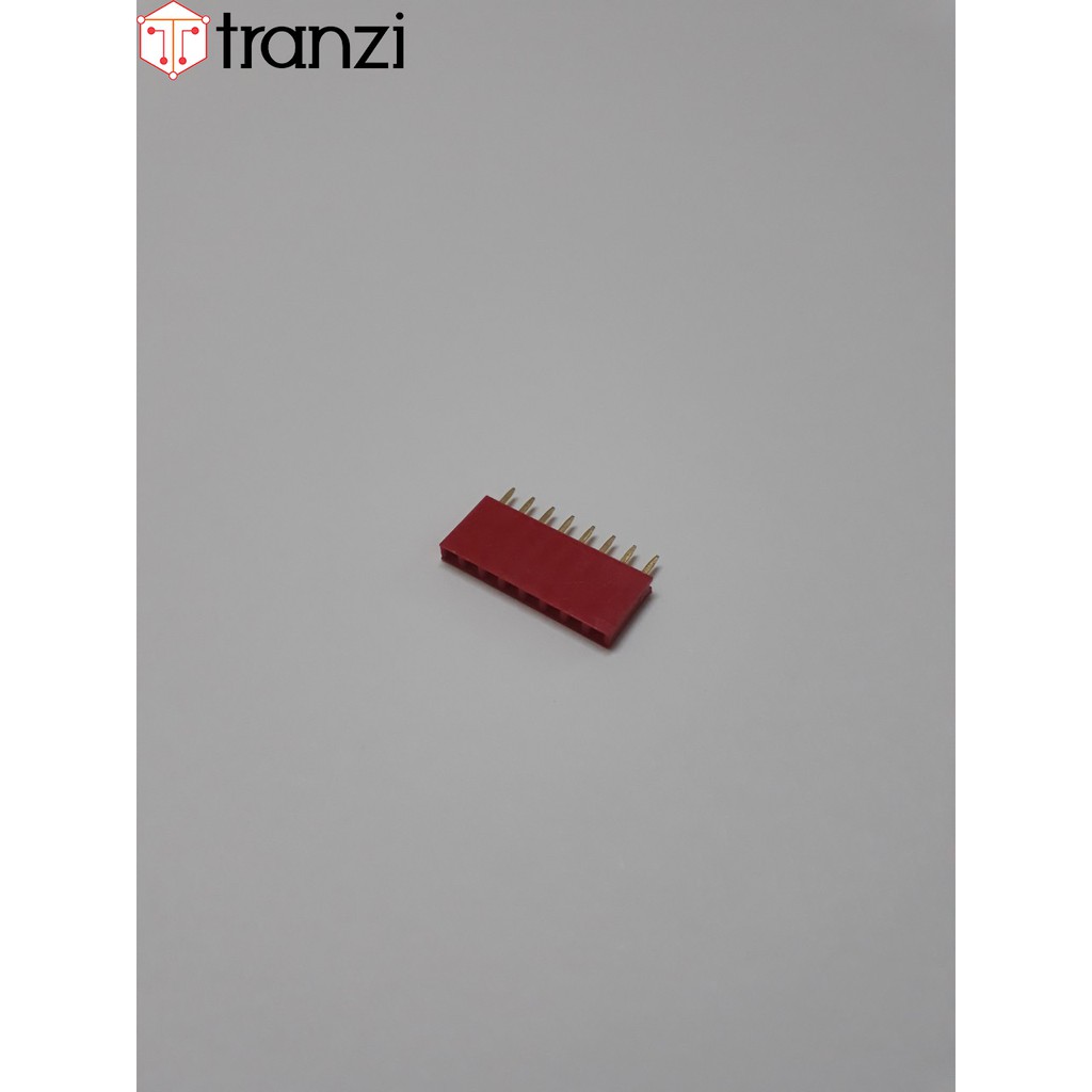 Giăm cắm 2.54mm đơn cái thẳng 8P 8.5mm đỏ - túi 10 cái