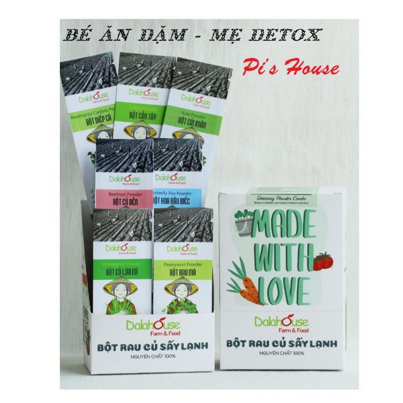 (HCM) Bột ăn dặm rau củ Dalahouse Organic gói 10g