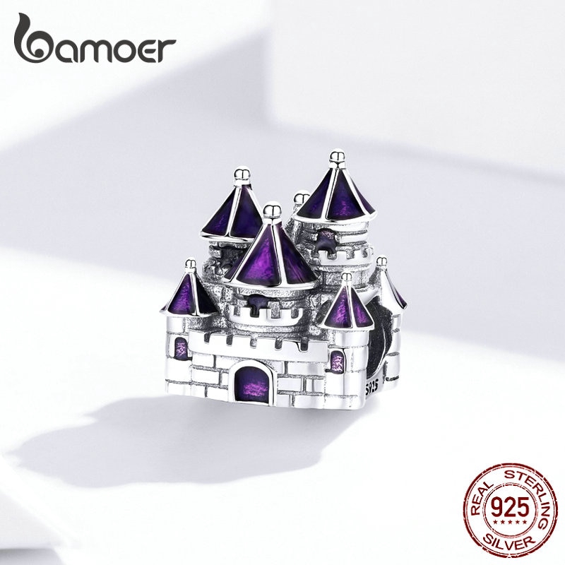 Hạt Charm Bamoer Bsc122 Bằng Bạc 925 Kiểu Dáng Lâu Đài Dùng Làm Vòng Đeo Tay Cho Nữ