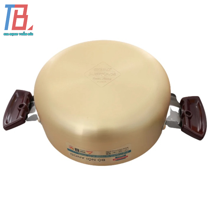 Bộ nồi Sunhouse SH6634 size 16-20-24cm, độ dày thành nồi 1.8-1.8-2.0mm