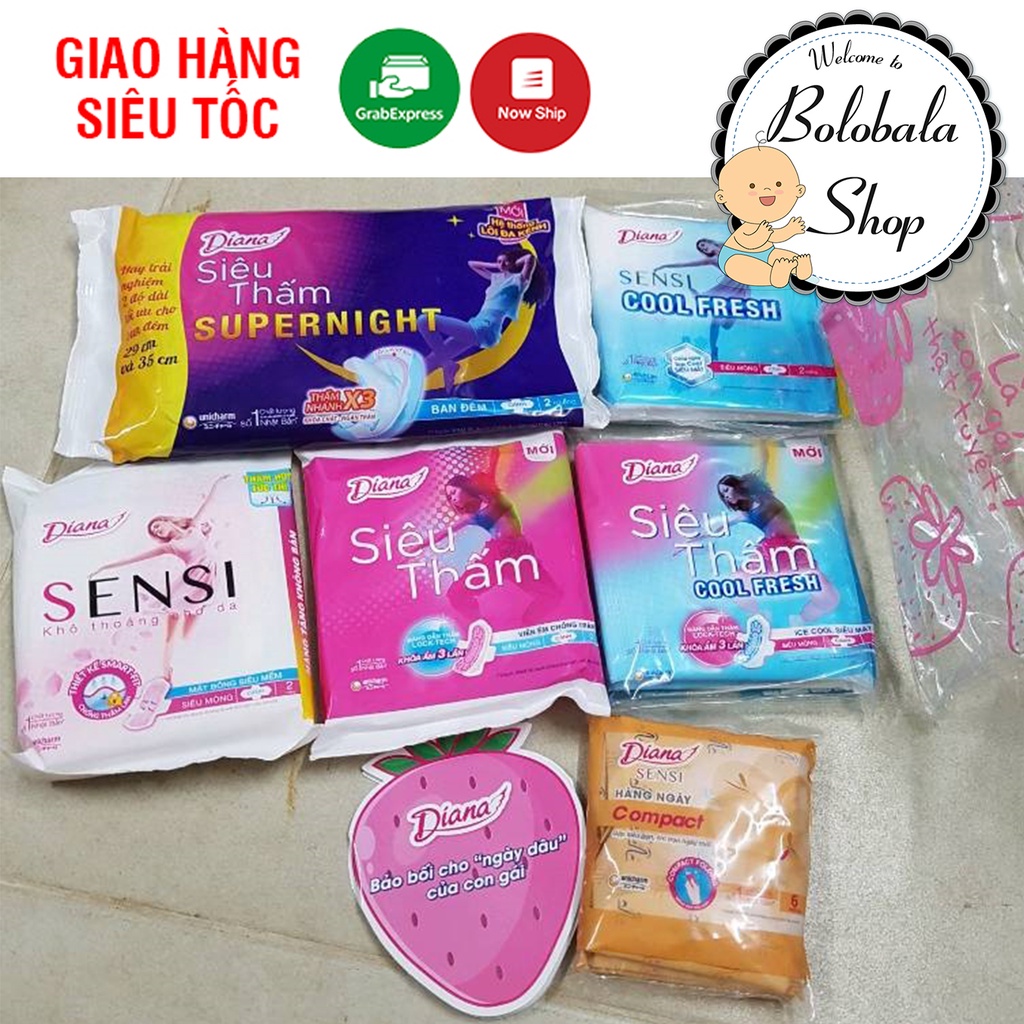 Túi băng vệ sinh quà tặng dùng thử của Diana