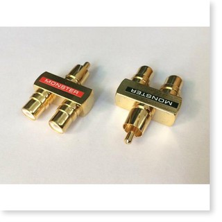 2 Jack chia AV (RCA) 1 ra 2 Monster (chân thẳng)