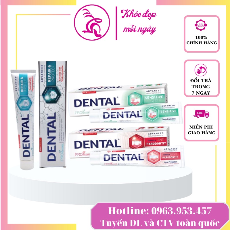 Kem Đánh Răng Dental Pro Hỗ Trợ Tái Tạo Và Phục Hồi Men Răng, Hỗ Trợ Ê Buốt, Hỗ Trợ Viêm Nướu