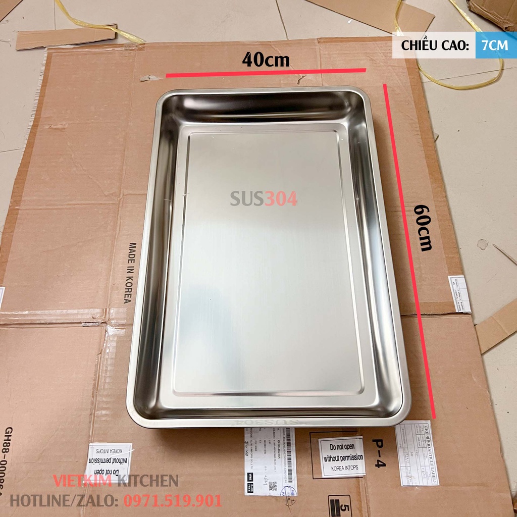 Khay inox đa năng 40 x 60 x 7 (cm)