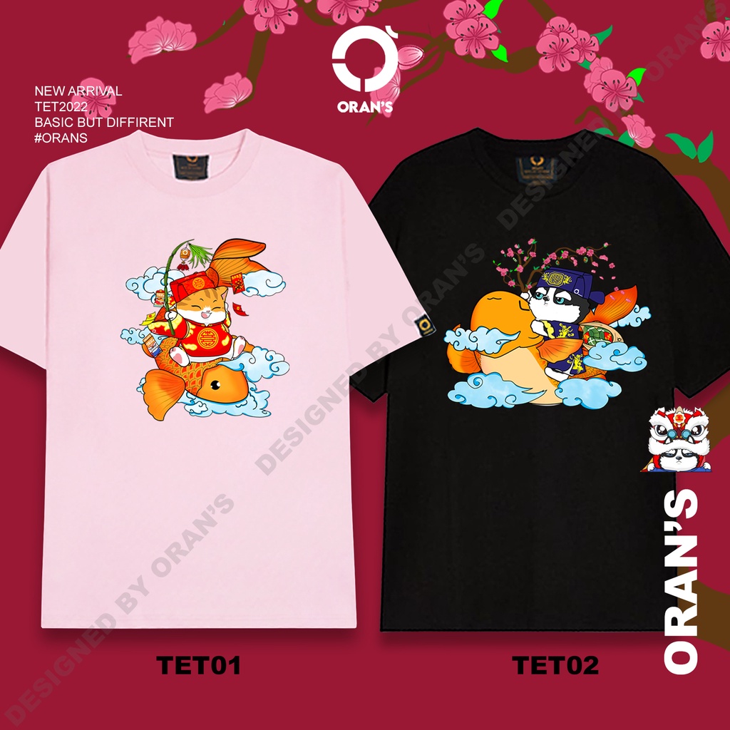 Áo thun đôi táo quân về trời ORAN’S tay lỡ Oversize chất Cotton 4C Tee 2022