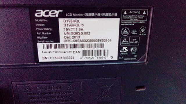 Màn hình 19 inch Acer led mỏng