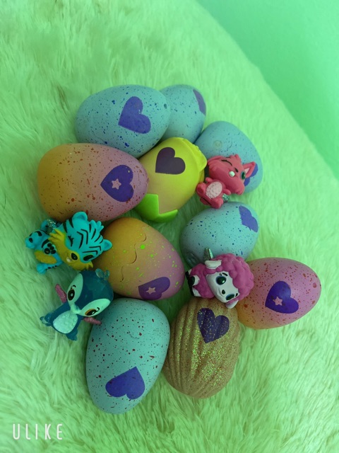 [Siêu rẻ] 10trứng hatchimals mix sò nâu, hoa hồng