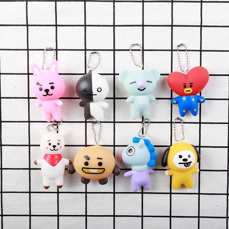 KPOP BTS BT21 Móc khóa Keychain Pendant Keyrings Korea KOYA SHOOKY