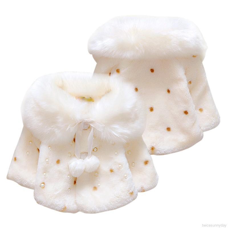 Áo khoác lông giữ ấm thiết kế xinh xắn cho bé gái